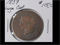 1839 LARGE CENT