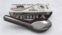 10 Stainless Steel Soup Spoons Zebra Brand