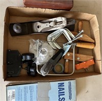 Assorted Woodworking Tools And Fasteners