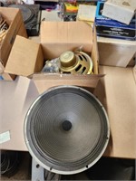 Lot of various sized speakers includinf Foster &