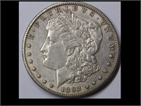 AU MS60 1892-CC MORGAN SILVER DOLLAR