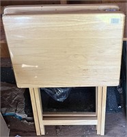 2 Folding Wooden TV Tables