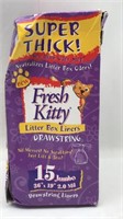 15ct Fresh Kitty Litter Box Liners Super Thick