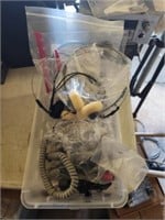 Lot of assorted headphones and cables. Untested.
