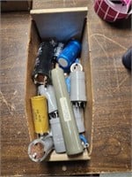 Box of assorted capacitors. Untested.