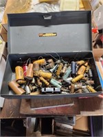 Box of assorted capacitors. Untested.