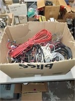 Lot of assorted electronic wiring and cables.