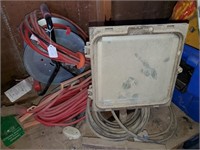 (3) Extension Cords And A Shop Light