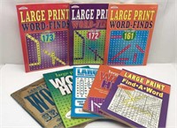 8 Large Print Word Find Books*