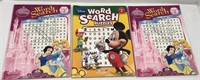 3 Disney Kids Word Find Puzzle Books