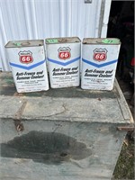 (3) Phillips 66 1 Gal Anti Freeze Cans