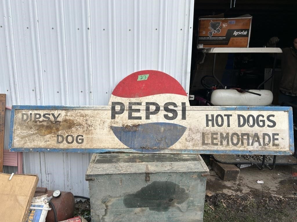Wooden Pepsi Sign