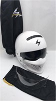 Scorpion Exo Helmet Sz Lg White W/ Extra Clear