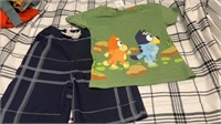 C11) 2t puma swim trunks
 & new bluey T shirt
