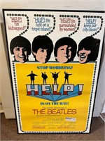 Beatles Cardboard Help Poster