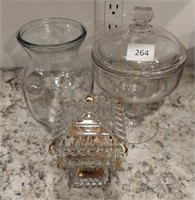 GLASS CANDY JARS