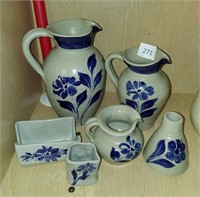 BLUE FLORAL POTTERY