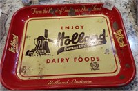 VINTAGE RED HOLLAND DAIRY TRAY