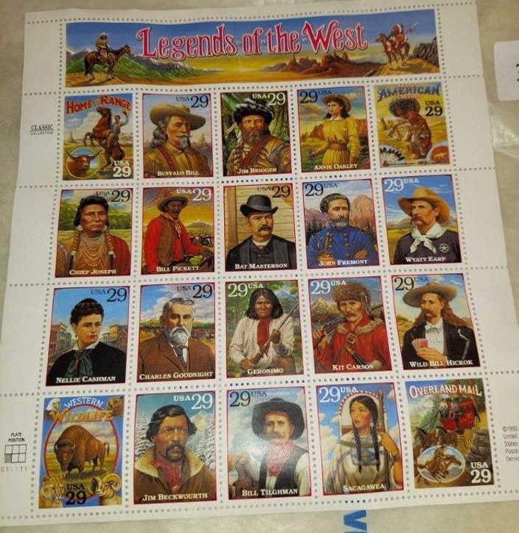 LEGENDS OF THE WEST STAMPS