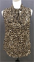 Whbm Animal Print Tank Top Sz M W/