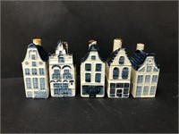 5 KlM houses Delft bottles