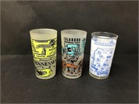 3 souvenir glasses - Tenn, Colorado & MIssissippi
