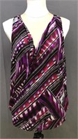 Whbm Vneck Tank Top Sz M Faux Wrap Look