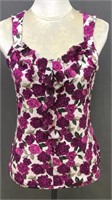 Whbm Tank Top Sz S Roses And Ruffles At Neckline