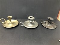 3 Assorted Chamber Candle holders