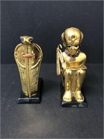 Egyptian Figurines by Franklin Mint - Cobra & TUT