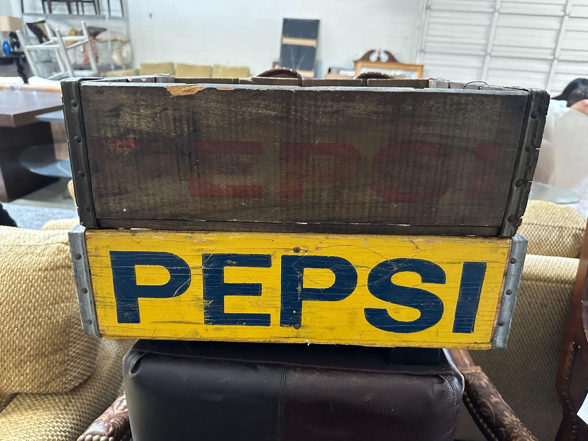Pepsi wood boxes