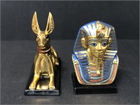 Egyptian Figurines by Franklin Mint -Anubis & Mask