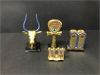 3 Egyptian Figurines by Franklin Mint