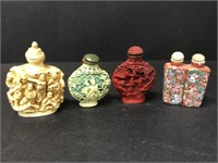 4 snuff bottles