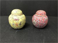 Two mini ginger jars