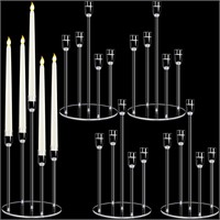 4 Sets Acrylic Candelabra  Fit 0.87 LED Candles