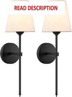 $32  KUAUGST Wall Sconces Set of 2  Black