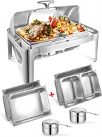 $140  Granvell Roll Top Chafing Dish Set  14QT