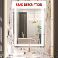 $140  Keonjinn 24x32 LED Bathroom Mirror