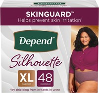 Depend Silhouette Women XL  Berry  48Ct