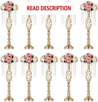 $180  Nuptio 10pcs Flower Stand  21.7in - Gold