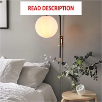 Plug in Wall Sconce  Round Lampshade  Mid Century