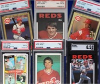 Random Pete Rose Graded Baseball Cards