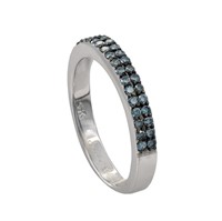 0.35ctw Blue Diamond Ring in 14k White Gold