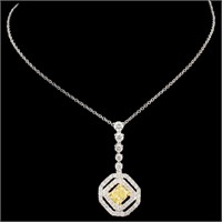 Fancy Diamond Pendant in 18K Gold, 1.17ctw