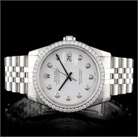 36mm Rolex DateJust Watch with Diamonds