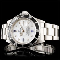 Diamond 40MM Rolex Submariner SS Watch