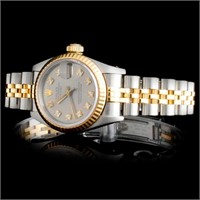 Diamond Ladies Watch: Rolex YG/SS DateJust