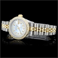 Diamond Ladies Watch: Rolex YG/SS DateJust