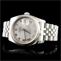 Rolex DateJust 116234 Rhodium Roman Super 18K